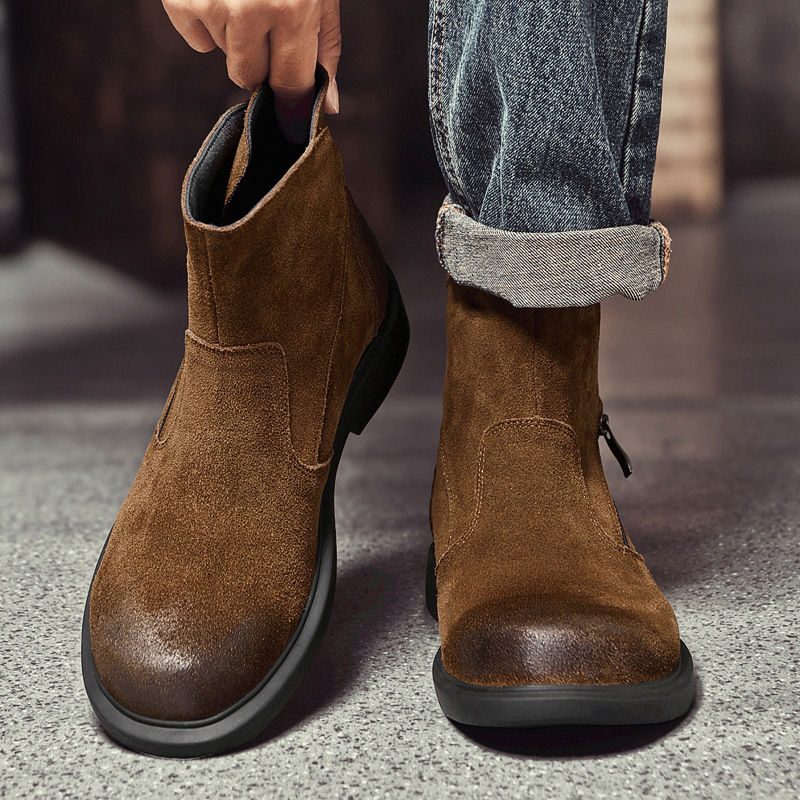 Vintage Outdoor Fashion - Vintage Chelsea-Stiefel aus Kuhwildleder für Herren
