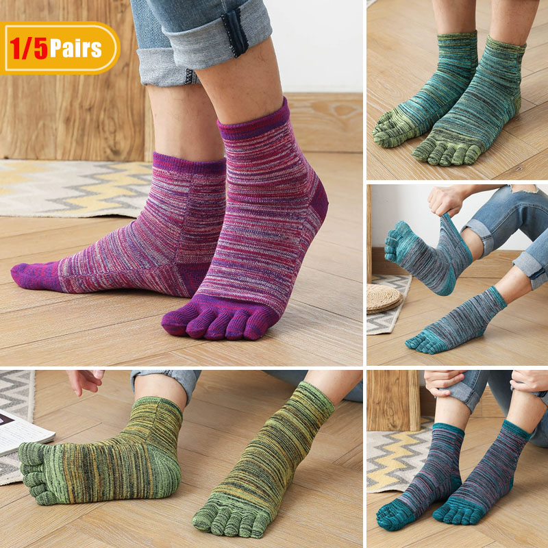 Vintage Fashion Enthusiasts - 1/5 Paar Herren Bunte Zehen Happy
