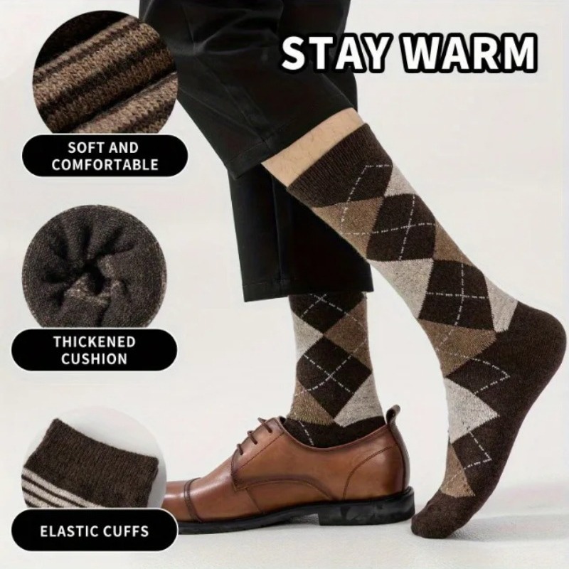 6 Paar Vintage Braune Argyle G – Vintage Fashion Enthusiasts Bewertung und Preis