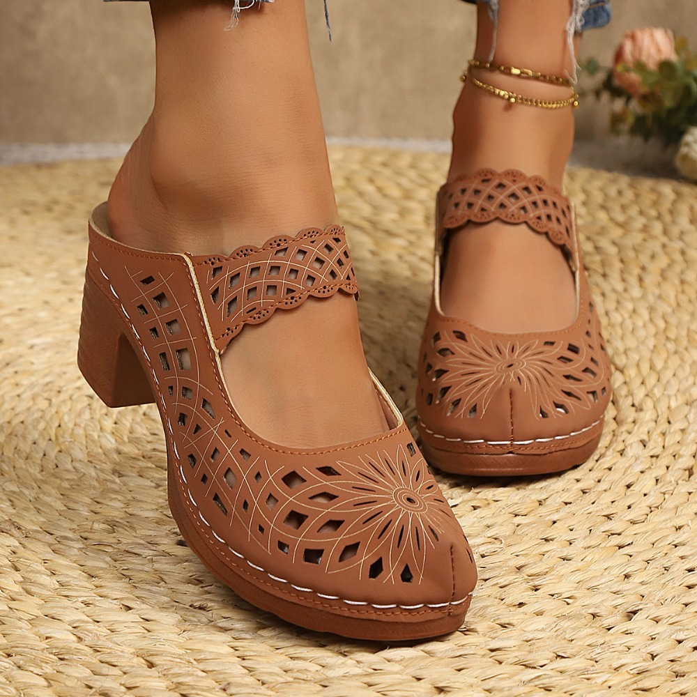 Damen Mules mit Ausschnitten,  – Vintage Fashion Dresses Bewertung und Preis