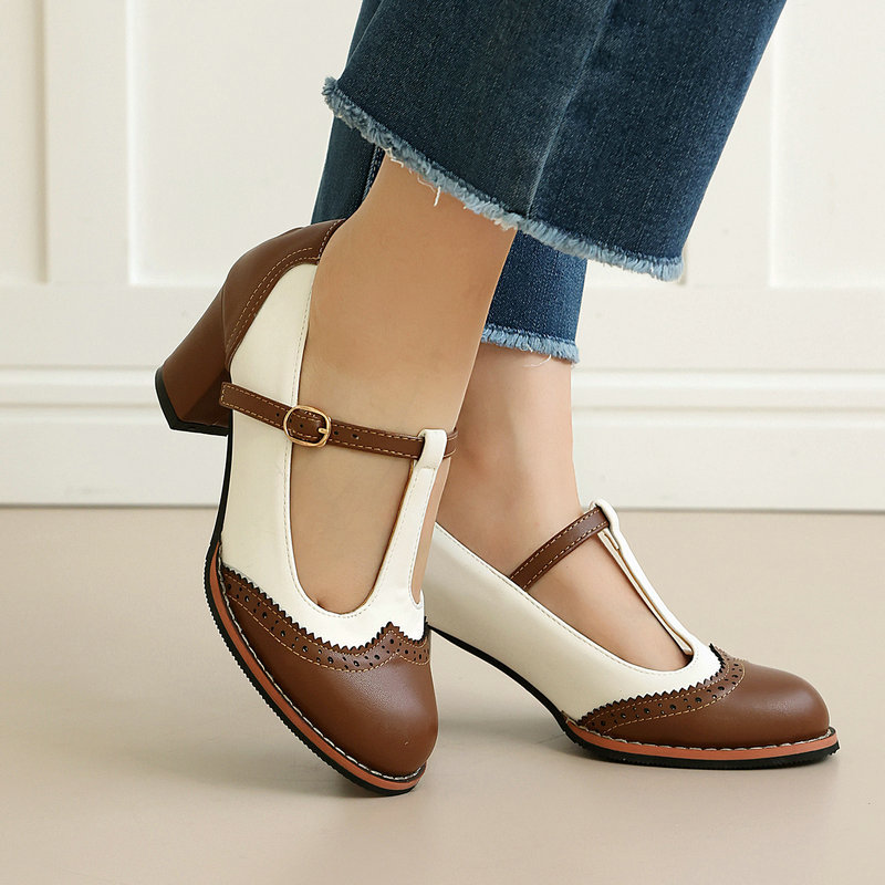 Damen Mary Jane Pumps mit T-Ri – Vintage Fashion Online Bewertung und Preis