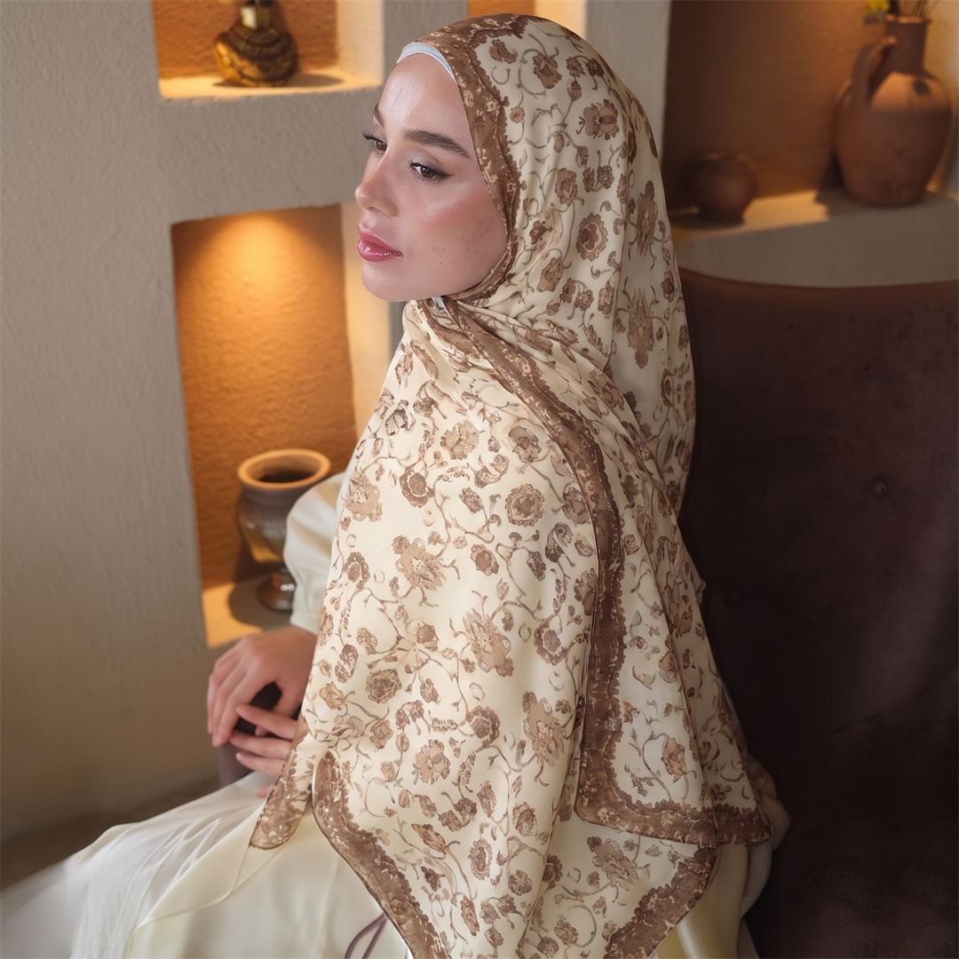 Vintage Blumenmuster Hijab Wei – Vintage Outdoor Fashion Bewertung und Preis